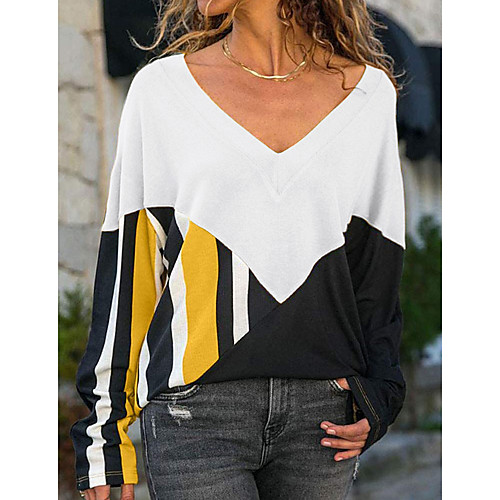 Women's Color Block T-shirt Daily Going out Purple / Yellow / Red / Blue / White
Women's Color Block T-shirt Daily Going out Purple / Yellow / Red / Blue / White