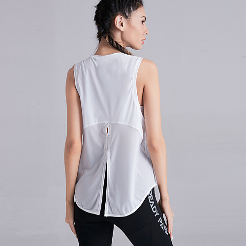 Women's Yoga Top Solid Color White Grey Light Blue Elastane Yoga Running Fitness Tee / T-shirt Sleeveless Sport Activewear Breathable Quick Dry Comfortable Stretchy
Women's Yoga Top Solid Color White Grey Light Blue Elastane Yoga Running Fitness Tee / T-shirt Sleeveless Sport Activewear Breathable Quick Dry Comfortable Stretchy