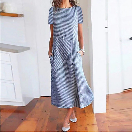 Women's Sheath Dress Maxi long Dress - Short Sleeves Solid Color Summer Elegant 2020 Blue Red Khaki Green S M L XL XXL XXXL
Women's Sheath Dress Maxi long Dress - Short Sleeves Solid Color Summer Elegant 2020 Blue Red Khaki Green S M L XL XXL XXXL