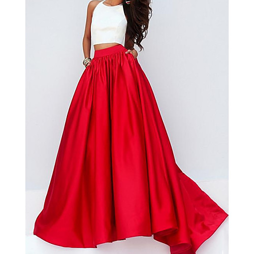 Two Piece Color Block Minimalist Engagement Formal Evening Dress Halter Neck Sleeveless Floor Length Satin with Pleats 2020
Two Piece Color Block Minimalist Engagement Formal Evening Dress Halter Neck Sleeveless Floor Length Satin with Pleats 2020