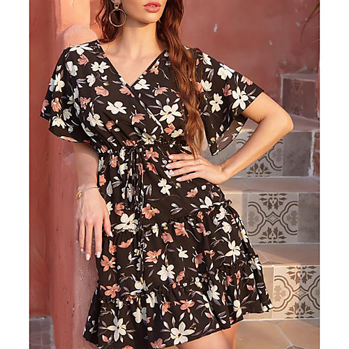 Women's A Line Dress - Short Sleeves Floral Summer Street chic 2020 White Black Blushing Pink Khaki S M L XL
Women's A Line Dress - Short Sleeves Floral Summer Street chic 2020 White Black Blushing Pink Khaki S M L XL