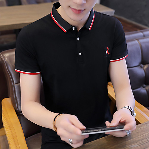 Men's Solid Colored Polo Basic Elegant Daily Work White / Black / Blushing Pink / Khaki
Men's Solid Colored Polo Basic Elegant Daily Work White / Black / Blushing Pink / Khaki