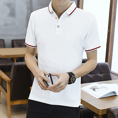 Men's Solid Colored Polo Business Basic Daily Work White / Army Green / Navy Blue / Gray / Light Blue
Men's Solid Colored Polo Business Basic Daily Work White / Army Green / Navy Blue / Gray / Light Blue