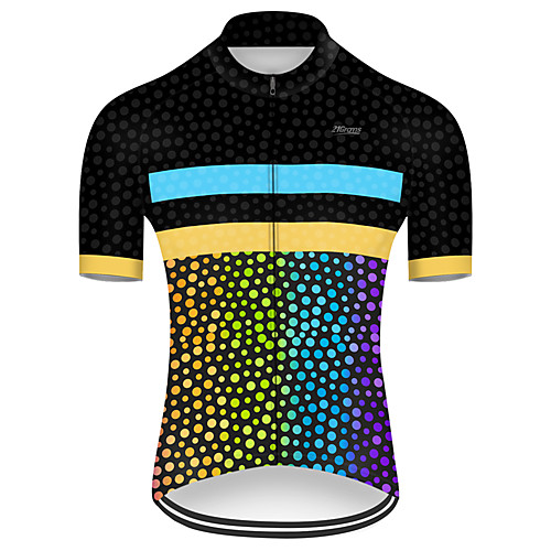 21Grams Men's Short Sleeve Cycling Jersey Black / Yellow Rainbow Bike Top Mountain Bike MTB Road Bike Cycling Breathable Sports Clothing Apparel / Micro-elastic
21Grams Men's Short Sleeve Cycling Jersey Black / Yellow Rainbow Bike Top Mountain Bike MTB Road Bike Cycling Breathable Sports Clothing Apparel / Micro-elastic