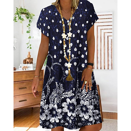 Women's A Line Dress - Short Sleeves Geometric Summer V Neck Street chic 2020 Red Navy Blue Light Blue S M L XL XXL XXXL XXXXL
Women's A Line Dress - Short Sleeves Geometric Summer V Neck Street chic 2020 Red Navy Blue Light Blue S M L XL XXL XXXL XXXXL