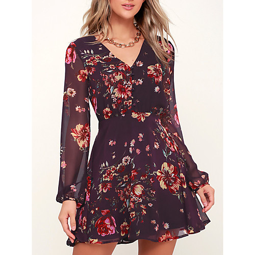 Women's Wine Shift Dress - Long Sleeve Floral Summer Elegant Daily 2020 Wine M L XL
Women's Wine Shift Dress - Long Sleeve Floral Summer Elegant Daily 2020 Wine M L XL