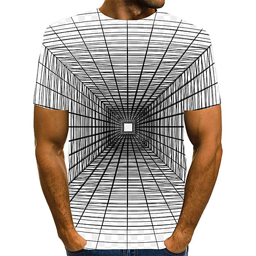 Men's Daily Weekend Basic / Exaggerated T-shirt - Color Block / 3D / Abstract Print Rainbow
Men's Daily Weekend Basic / Exaggerated T-shirt - Color Block / 3D / Abstract Print Rainbow