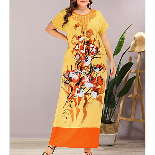 Women's Sheath Dress - Short Sleeves Floral Summer Elegant 2020 Yellow L XL XXL XXXL
Women's Sheath Dress - Short Sleeves Floral Summer Elegant 2020 Yellow L XL XXL XXXL
