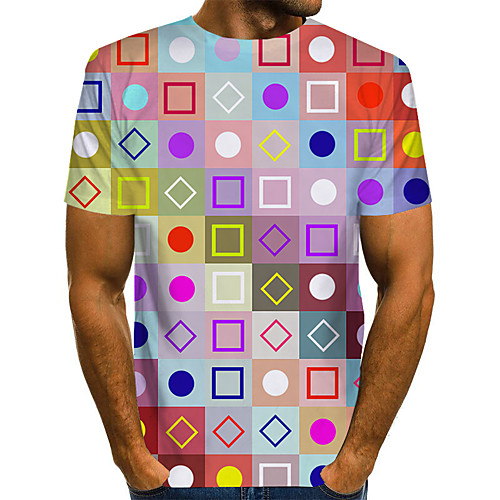 Men's Geometric 3D Print T-shirt Street chic Exaggerated Daily Going out Rainbow
Men's Geometric 3D Print T-shirt Street chic Exaggerated Daily Going out Rainbow