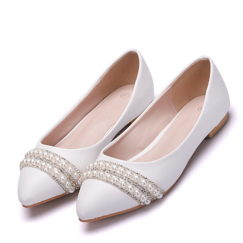 Women's Flats Fall & Winter Block Heel Pointed Toe Wedding Party & Evening Rhinestone / Imitation Pearl / Sparkling Glitter Solid Colored PU White
Women's Flats Fall & Winter Block Heel Pointed Toe Wedding Party & Evening Rhinestone / Imitation Pearl / Sparkling Glitter Solid Colored PU White