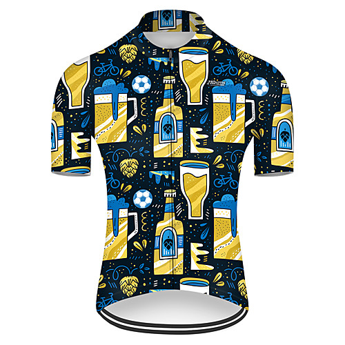21Grams Men's Short Sleeve Cycling Jersey Black / Yellow Oktoberfest Beer Bike Top Mountain Bike MTB Road Bike Cycling Breathable Sports Clothing Apparel / Micro-elastic
21Grams Men's Short Sleeve Cycling Jersey Black / Yellow Oktoberfest Beer Bike Top Mountain Bike MTB Road Bike Cycling Breathable Sports Clothing Apparel / Micro-elastic