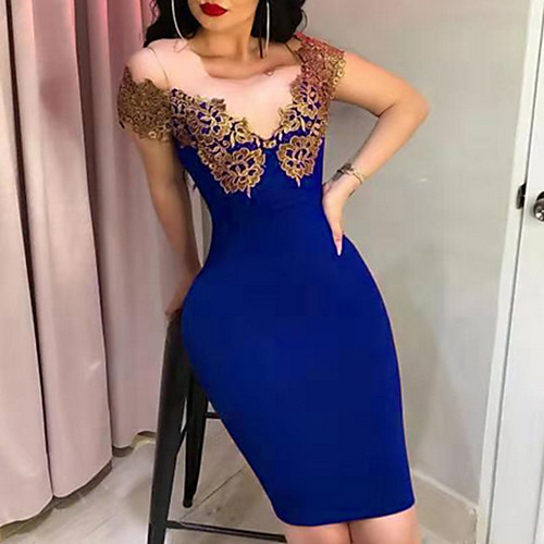 Women's Knee Length Dress Sheath Dress - Short Sleeves Floral Summer Elegant 2020 Wine Royal Blue S M L XL XXL
Women's Knee Length Dress Sheath Dress - Short Sleeves Floral Summer Elegant 2020 Wine Royal Blue S M L XL XXL