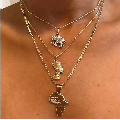 Women's Necklace Double Layered Elephant Boho Silver Plated Gold 54 cm Necklace Jewelry 3pcs For Daily
Women's Necklace Double Layered Elephant Boho Silver Plated Gold 54 cm Necklace Jewelry 3pcs For Daily