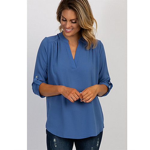 Women's Tops Maternity Solid Colored Shirt Shirt Collar Daily Summer Fall Blue S M L XL 2XL 3XL 4XL 5XL
Women's Tops Maternity Solid Colored Shirt Shirt Collar Daily Summer Fall Blue S M L XL 2XL 3XL 4XL 5XL