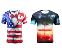 Tjekkede 3D T-shirts til herrer