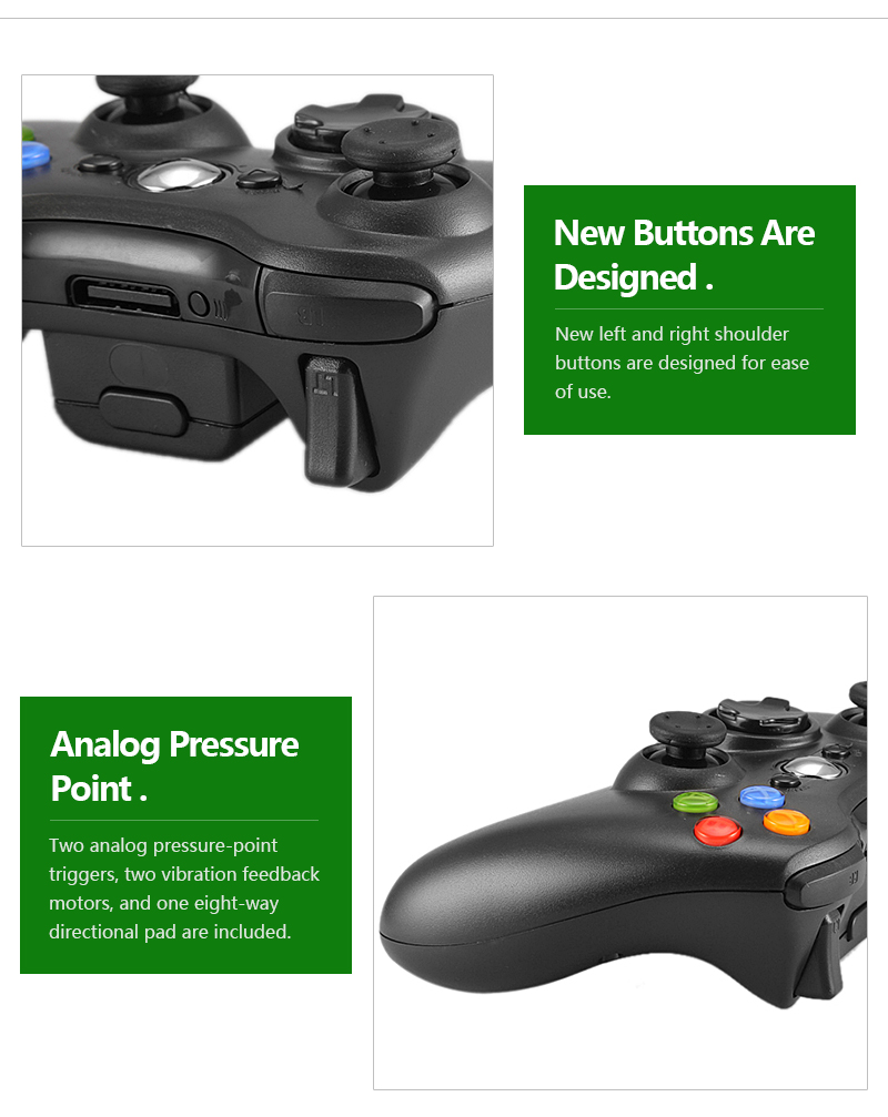 ergonomic Design Wireless Game Remote Controller for Microsoft Xbox 360