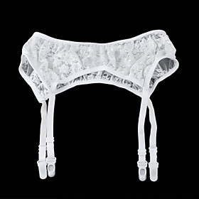 4 Straps Glamour Lace Suspender Belts Thong Set Wedding Garters