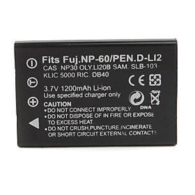 1200mAh 3.7V Digital Camera Battery KLIC-5000 (FNP60) for KODAK DX7440 and More