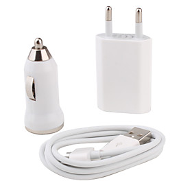 3-in-1 Charger Kit for iPhone 4/4S iPod (Apple 30 pin, EU Plug)