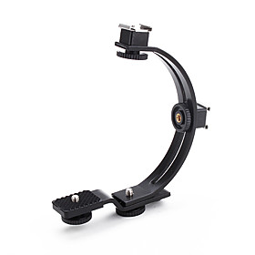 C-Shaped Stabilizing Handle for Camcorder Light and Flash (Black)
