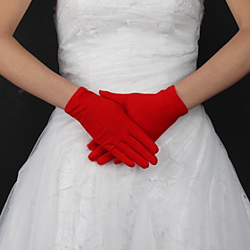 Wrist Length Fingertips Glove Silk Bridal Gloves Spring Summer Fall Wrist Length Fingertips Glove Silk Bridal Gloves Spring Summer Fall