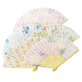 Lovely Cloth Wave Style Hand Fan - Set Of 6 Wedding Favors