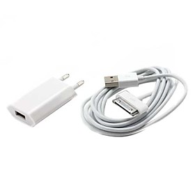USB AC Power Charger Adapter with 200cm USB Cable for iPhone 6 iPhone 6 Plus and iPod (100240V, EU Plug)
