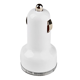 Double USB Car Charger for iPhone 5 (White)