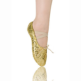 Non Customizable Women's/Kids' Dance Shoes Ballet Leatherette Flat Heel Gold Non Customizable Women's/Kids' Dance Shoes Ballet Leatherette Flat Heel Gold