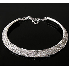 Casual Birthstones Layered Necklace Diamond Alloy Layered Necklace ,
