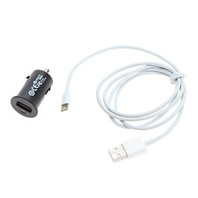 Stylish Car Charging Adapter with USB Cable for iPhone 5