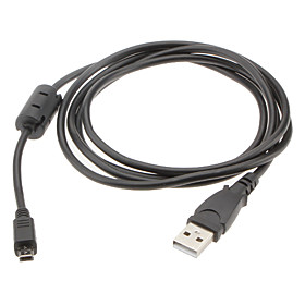 Cable USB para camara digital Fujifilm 14P F450.A120.A330.A340 y mas (1 m, Negro)