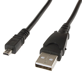 Digital Camera USB Cable for Sanyo Xacti VPC-E6 (1 m, Black)