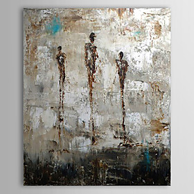Hand-painted Abstract Vertical,classic Traditional One Panel Oil Painting For Home Decoration