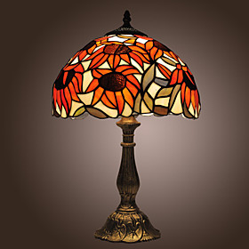 Tiffany-style Sunflowers Bronze Finish Table Lamp(0923-TF3) Tiffany-style Sunflowers Bronze Finish Table Lamp(0923-TF3)