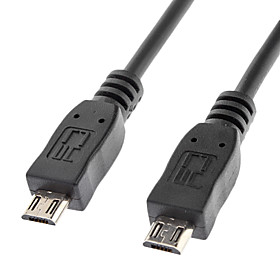 Micro Usb Male To Male Data Cable Black (1m) High Quality, Durable
