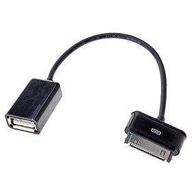 USB A Female to Samsung Tablet PC Port Cable Black (0.1M)