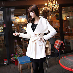 Women's Elegant Lapel Coat With Belt
