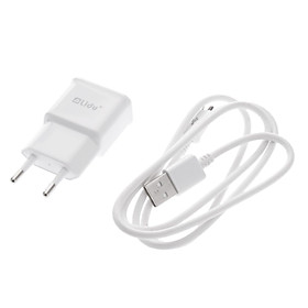1 Set Blanco de la UE USB Wall Charger Plug Power Micro USB Fecha cable de sincronizacion para Samsung Galaxy Nota 2 N7100/S3/S4