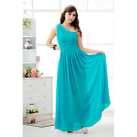 Holiday Lady One Shoulder Long Chiffon Formal Dress