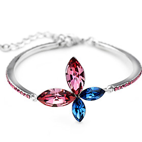 Xin Guang ecran couleur Swarovski Elements Bracelet Fleur de papillon
