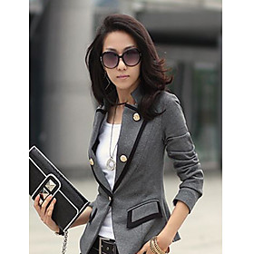 Women's Button Lapel Slim Cut Blazer