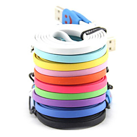 Copy To High quality Hot Flat LED Light Smile Face Micro USB Data Sync Charger Cable For Samsung HTC
