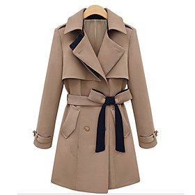 Women's Fashion Trench Coat With Bow Belt