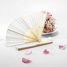 White Paper Hand Fan Wedding Favors Classic Them Chic Modern
