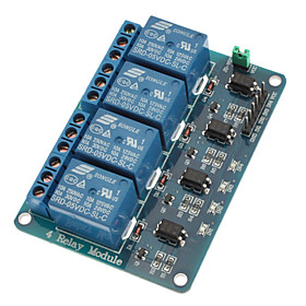 4 Ch Relay Module With Optocoupler 5v For Pic Avr Dsp Arm For Arduino