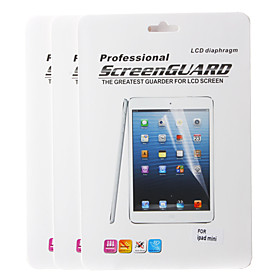 Three Pieces Packed Professional High Transparency LCD Screen Protector with Cleaning Cloth and Stylus for iPad mini 2