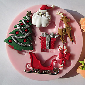 Bakeware tools Silicone Eco-friendly / Christmas For Cake / For Cookie / For Pie 3D Cartoon Mold 1pc
