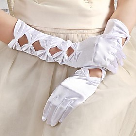 Elbow Length Glove Satin Bridal Gloves Beading Elbow Length Glove Satin Bridal Gloves Beading