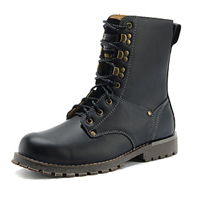 men's mid calf combat boots